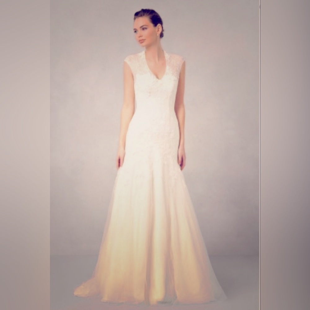 MELISSA SWEET  Capped Sleeve Trumpet Dress